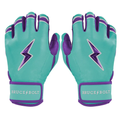 Bruce Bolt Batting Gloves Long Cuff - Blue & Purple